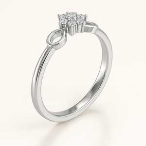 Anillo de diamante de corte redondo de oro blanco de 14kt, exquisito anillo de compromiso de boda, chapado en rodio para momentos inolvidables, certificado GIA - Product Image 3