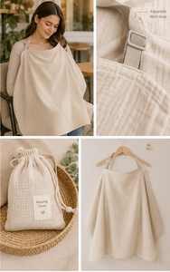 Couverture d'allaitement en mousseline de coton 100% douce, sangle réglable, respirante, tablier d'allaitement, fabricant direct à Denizli, Turquie, OEM - Product Image 4