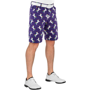 Pantalones cortos de golf ecológicos sólidos impresos personalizados OEM Spandex/poliéster Ajuste cómodo Impresión de logotipo de secado rápido MOQ bajo disponible - Product Image 4