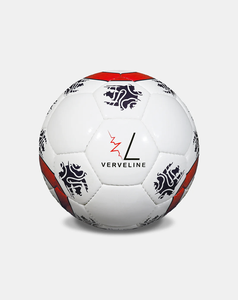 Balón de fútbol cosido a mano de 32 paneles en material de TPU de tamaño estándar rojo y blanco para entrenamiento - Product Image 2