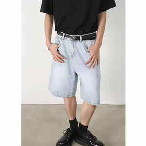 New Design 100% Cotton Summer Denim <b>Shorts</b> for <b>Men</b> Street Style Heavyweight <b>Cargo</b> Denim <b>Shorts</b> for <b>Men</b> - Product Image 2