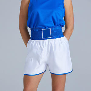 Pantalones cortos de boxeo de ajuste personalizado de proveedor OEM para mujer, tela transpirable para entrenamiento y partidos con opciones de etiqueta privada - Product Image 3