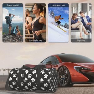 Sac à dos de voyage grande capacité Sports Gym Duffle Bag personnalisé étanche léger avec compartiment à chaussures motif solide pour les enfants - Product Image 6