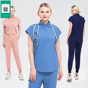 Uniforme de Enfermería de diseño de alta calidad, manga corta, buena calidad, traje de enfermera, uniforme de enfermería personalizado de algodón para mujer - Product Image 1