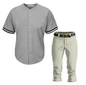 Conjunto de uniforme de béisbol cómodo y transpirable de alta calidad, ropa de equipo de alto nivel personalizable - Product Image 2