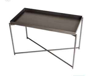 Table basse rectangulaire moderne de luxe en fer de haute qualité, design unique, table d'appoint, finition mate, personnalisable, salon - Product Image 2