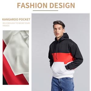 Pull à capuche en coton sur mesure pour homme grande taille, coupe classique, hiver 2024, haute qualité, vente en gros, logo personnalisé, tissu polaire - Product Image 5