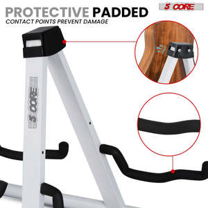 Soporte Doble para Guitarra de 5 Niveles en Forma de A con Brazos de Espuma para Guitarras Acústicas, Eléctricas, Bajos, Ukeleles y Banjos - Product Image 4