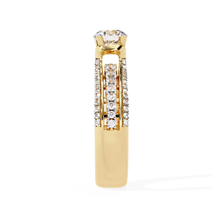 0.80 Carat Lab Grown Diamond Wide <b>Band</b> <b>Ring</b> in Gold Statement Design Fine Jewelry Wholesale Supplier from India - Product Image 5