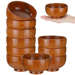 Tazón para Servir de Madera de Acacia Hecho a Mano de Primera Calidad, Multiusos, Ecológico, de Forma Sólida, Utensilios de Cocina para Ensaladas, Frutas, Sopa, Arroz - Product Image 2