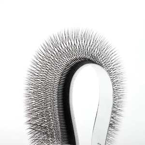 Ultra Dark Matte 0.07-0.15mm 2D Short Stem Pre-Made Volume Fans <b>Lash</b> Extensions Factory Price Volume Fans <b>Lash</b> Volumes" - Product Image 5