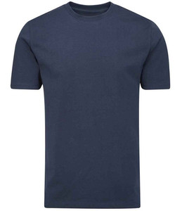 T-shirt décontracté à manches courtes pour homme, 100 % coton, couleur unie, col rond, coupe classique, jersey tricoté, 150 grammes, écologique et respirant - Product Image 2