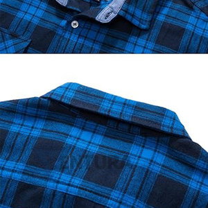 Fabricante de Pakistán, camisetas de franela para hombres, ligeras, bajas MOQ, camisetas de franela para hombres, camisetas de franela de Color sólido para hombres - Product Image 5