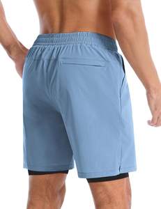 กางเกงขาสั้นตาข่ายสำหรับเล่นกีฬาออกกำลังกายฟิตเนสยิมวิ่งออกกำลังกายกระเป๋าใส่โทรศัพท์สไตล์สปอร์ตออกแบบได้ตามต้องการ - Product Image 3