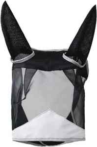 Masque pour cheval anti-mouches, anti-verres, respirant, extensible, en maille tricotée, anti-moustiques, équipement équestre, masque d'équitation - Product Image 3