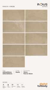 Design WovenIn Stone 48mm Carré Mosaïque Carreau de Céramique Abricot Unique pour Intérieur Extérieur Porcelaine Parquet Extérieur Villas - Product Image 4