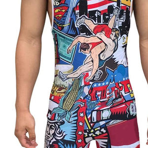 2024 logo personnalisé uni hommes lutte canada sublimation blanc lutte singulet - Product Image 5