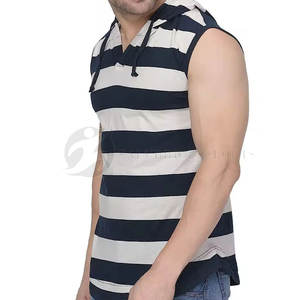 Top Quality Men Active Wear <b>Sleeveless</b> <b>Hoodies</b> Cotton/Polyester Front Hand Pockets <b>Hoodies</b> With Customizable Fabric - Product Image 4
