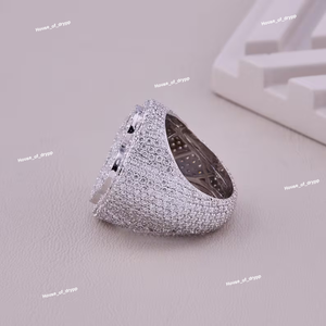 Anillo Moderno con Incrustaciones de Diamantes de Imitación VVS, Estilo Trébol, Plata 925, Anillo de Declaración con Corte Baguette - Product Image 2