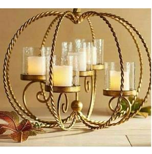 Bougeoir ouragan en métal luxueux Style Antique pour Table à manger de mariage fait à la main de haute qualité et bougeoir de finition - Product Image 3