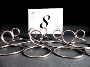 Elegante Soporte redondo de metal plateado para tarjetas de lugar, etiquetas de precio, restaurantes, banquetes, eventos corporativos y uso diario en la Mesa - Product Image 5