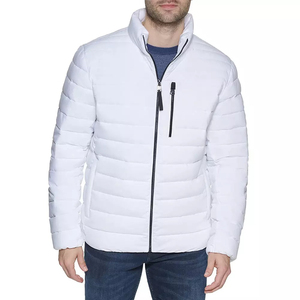 Chaqueta Acolchada Informal de Nailon/Poliéster Transpirable para Hombre, con Cierre, Color Sólido, en Oferta - Product Image 2