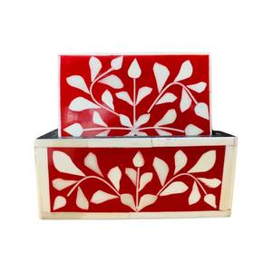 Handmade Bone Inlay Coasters Unique Anti-Slip <b>Wood</b> Mats & Pads Highest Quality Customizable Bone Inlay Design - Product Image 3