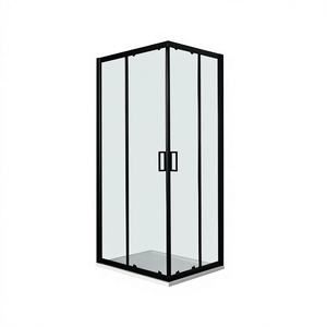 Mampara de Ducha con Perfil Negro Mate y Vidrio Transparente de 90x90 cm, Puertas de Ducha de Techo de Alta Calidad de 190 cm de Altura - Product Image 1