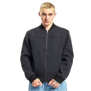 Chaqueta Bomber de Punto Transpirable para Hombre, de Alta Calidad, para Otoño, con Logotipo Personalizado, Capucha de Algodón y Decoraciones de Piel - Product Image 3