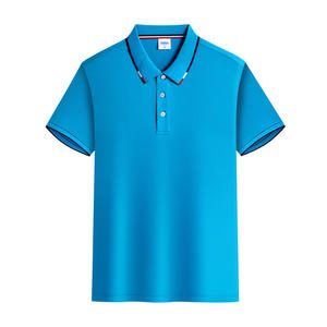 Venta al por mayor de secado rápido cuello alto en blanco 100% algodón para hombres para camisetas logotipo personalizado impresión por sublimación camisetas de golf - Product Image 5
