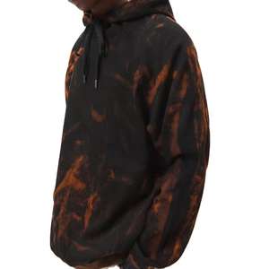 Sudadera con capucha French Terry de algodón de calidad superior para hombre, con logotipo impreso personalizado, con tinte de corbata para hombre, novedad de 2025 - Product Image 4