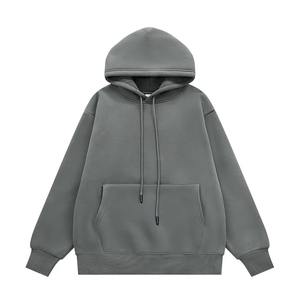 Sudadera con Capucha Corta Unisex de Felpa Gruesa de Invierno 100% Algodón de Alta Calidad, Sudadera con Capucha Personalizada Bordada Estampada para Hombre - Product Image 1