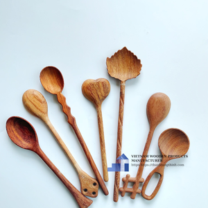 Cuillère en bois d'acacia naturel de qualité supérieure, outils de cuisine uniques, cuillère pour accessoires de cuisine, fabricant vietnamien, vente en gros - Product Image 1