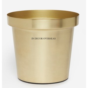 กระถางอลูมิเนียมทรงกลมเคลือบทองเกรดสูงสำหรับตกแต่งสวนและบ้าน - Product Image 3