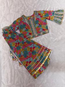 Latest Modern Traditional Indian Designs 100% Cotton Lehnga Choli for Kids <b>Wear</b> Available Bulk <b>Price</b> From India - Product Image 5