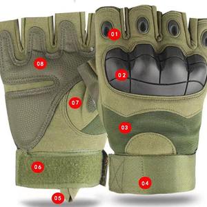 Wholesale Anti Slip and Wear Resistant Gloves Soft Shell Half Finger Gloves With <b>Padded</b> Protection Cycling Tactical Gloves - Product Image 2
