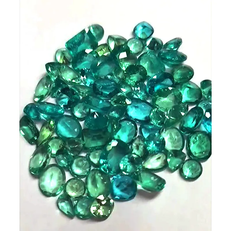 81 pièces d'apatite naturelle 6-9mm coussin ovale poire trillion facette 96 cts lot Iroc ventes haute qualité pierre précieuse en vrac coupe Apatite