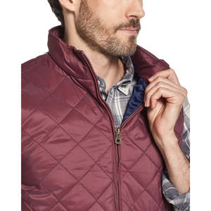 Gilet Imbottito Trapuntato a Rombi Impermeabile da Uomo, Colore Vino, Taglia 3 Extra Large per Sport all'Aperto - Product Image 4