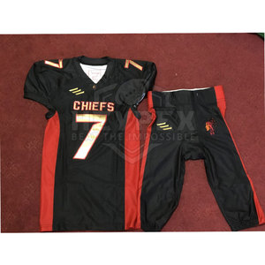 Conjunto de uniformes de fútbol americano de alta calidad, uniformes de fútbol de equipo de poliéster 100%, mangas cortas hechas en Pakistán - Product Image 5