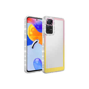 Coque de téléphone en silicone de luxe Netzy pour Xiaomi Redmi Note 11S Global 5G, coque arrière à paillettes dégradées, protection de l'objectif, électroplaqué - Product Image 1