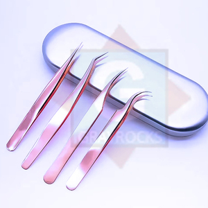 Ensemble de pinces à épiler personnalisées en acier inoxydable Pince à épiler pour extensions de cils Volume personnalisé - Product Image 5