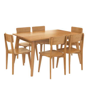 Ensemble de salle à manger de haute qualité moins cher en cadre en bois de teck massif de couleur naturelle pour une utilisation intérieure et extérieure - Product Image 1