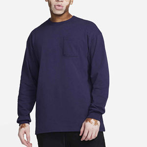 T-shirt décontracté pour homme en coton 100% de haute qualité, dernière collection 2026, manches longues, design uni, col rond, tricoté, séchage rapide, écologique - Product Image 1