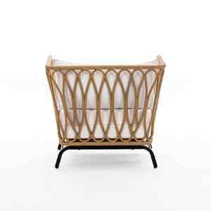 Ensemble de meubles d'extérieur en poly rotin de style moderne chaise de canapé de jardin à cadre en aluminium avec atelier de restauration en tissu d'osier utilisation dans le jardin - Product Image 4