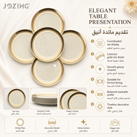 Assiettes en céramique à bord doré en stock pour la vente en gros – Vaisselle de luxe en porcelaine pour hôtels, restaurants et mariages