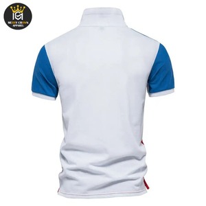 Nouveauté 100% coton Polyester hommes polos Polo à manches courtes respirant col rabattu taille personnalisée Service OEM - Product Image 3