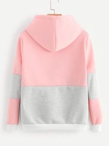 Sudadera con capucha con cordón y bolsillo canguro para mujer personalizada algodón calidad fábrica al por mayor - Product Image 3