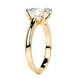Anillo de Compromiso Solitario con Diamante Ovalado de 4.25 Ct Cultivado en Laboratorio, Estilo Bohemia, Oro Blanco de 14K, Claridad VS, Certificado IGI, para Mujer - Product Image 6