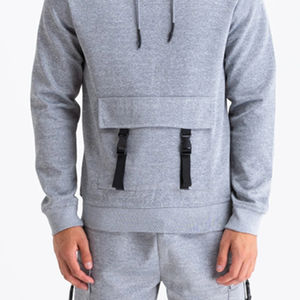 Conjunto de Sudadera con Capucha y Pantalones Cortos para Hombre de la Mejor Calidad, Color Liso, Manga Larga, Estilo Urbano, con Logotipo Personalizado, Conjunto de Sudadera con Capucha y Pantalones Cortos 2026 - Product Image 2