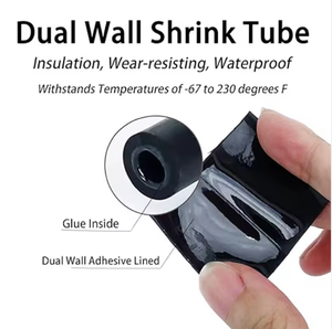 Rouleau de gaine thermorétractable, rapport de rétraction 3:1, double paroi, avec adhésif, pour isolation et étanchéité, résistant à l'huile. - Product Image 3
